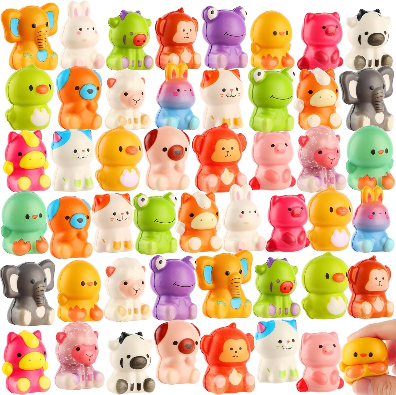 48Pcs Animal Squishy Toys Stress Balls 11.4 x 6.7 x 3.7 inches